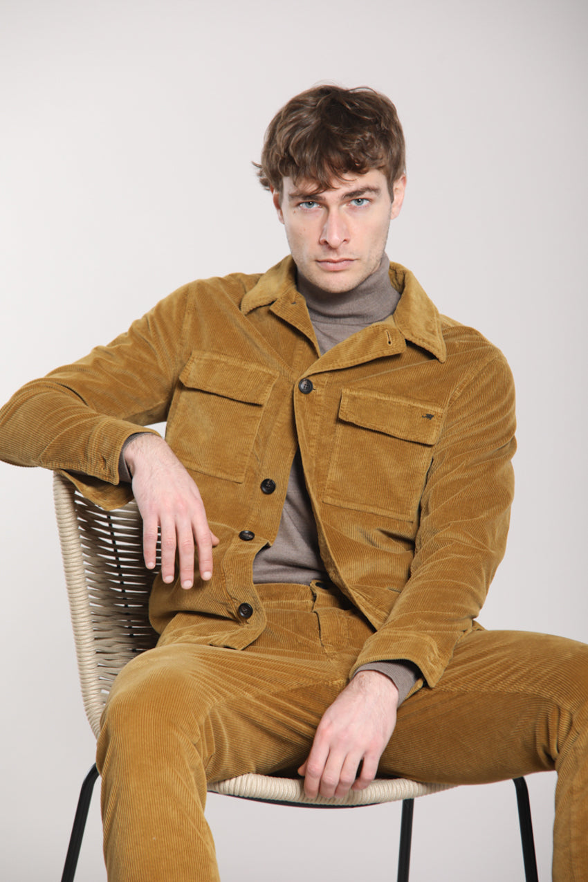Steve overshirt uomo in velluto 500 righe