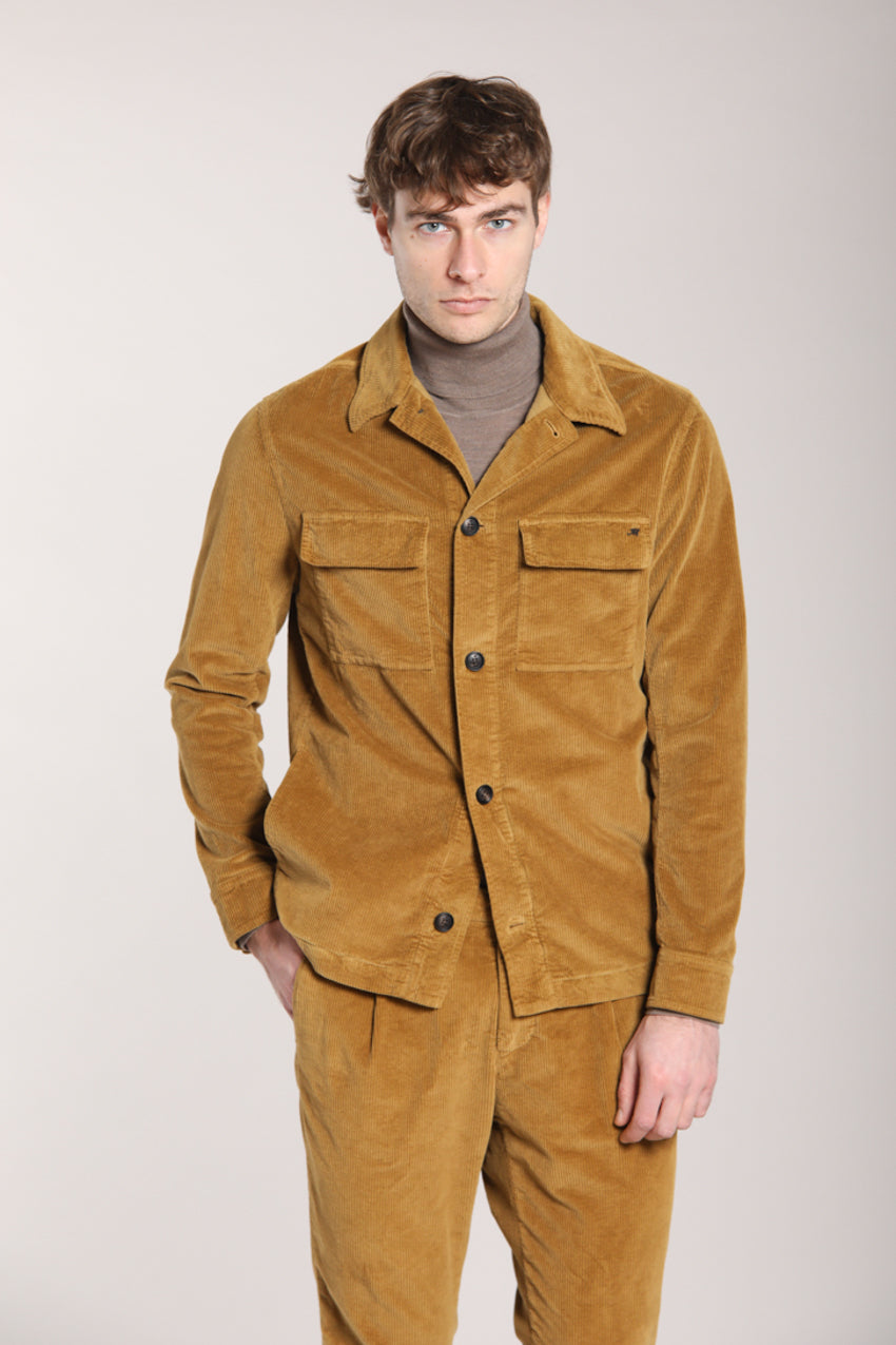 Steve overshirt uomo in velluto 500 righe