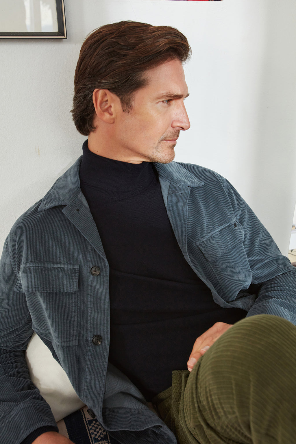 Steve overshirt uomo in velluto 500 righe