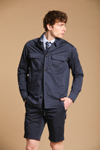 Williams overshirt uomo in raso tecno travel stretch