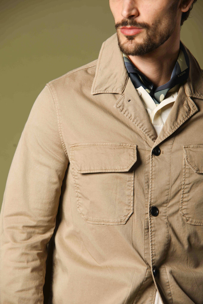Bild 4 von Mason's Herren-Overshirt-Jacke, Modell Summer, in Khaki, regular Passform