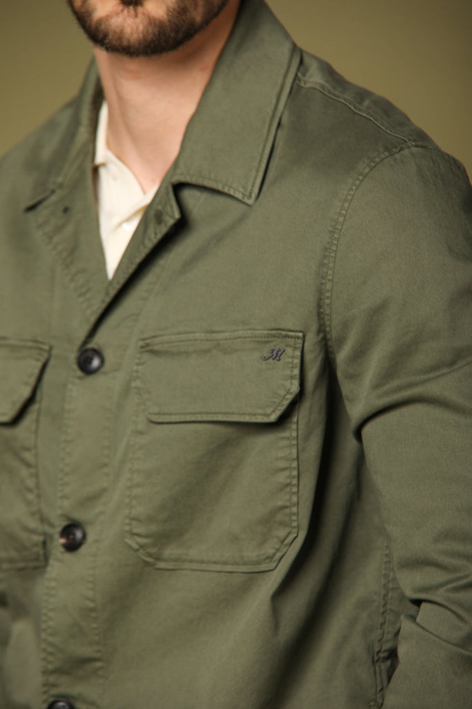 Bild 3 von Mason's Herren-Overshirt-Jacke, Modell Summer, in Grün, regular Passform