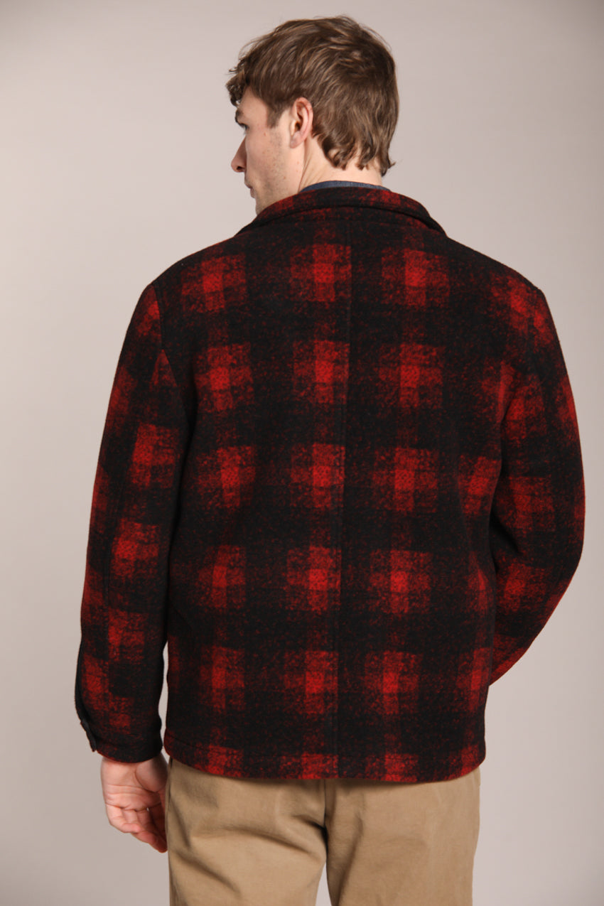 Foto 5 M74 Work Jacket field jacket uomo in panno quadro rosso