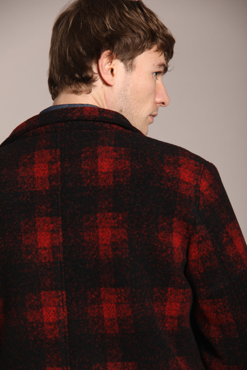 Foto 2 M74 Work Jacket field jacket uomo in panno quadro rosso