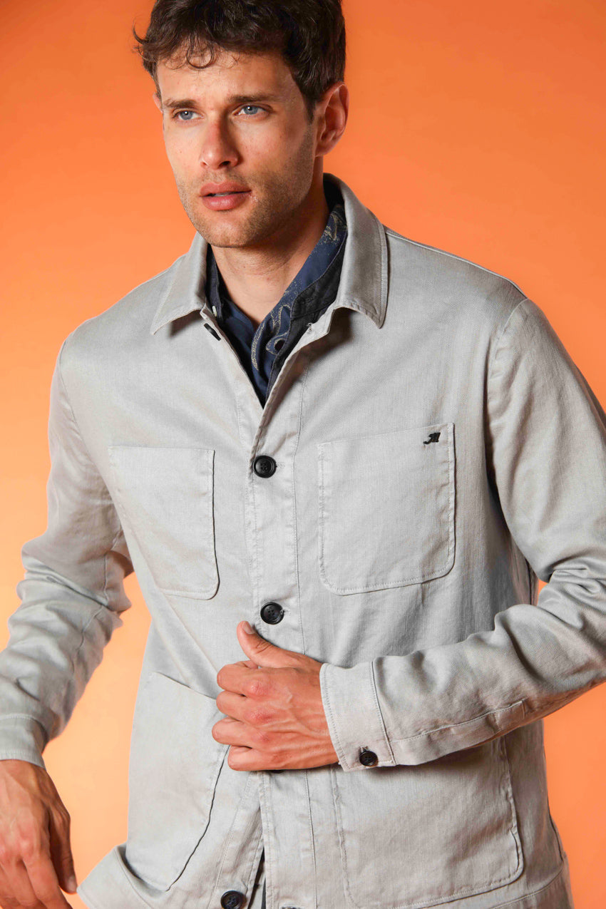 James overshirt uomo in twill di lino misto cotone