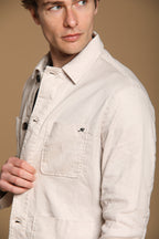 James overshirt uomo in twill di lino misto cotone