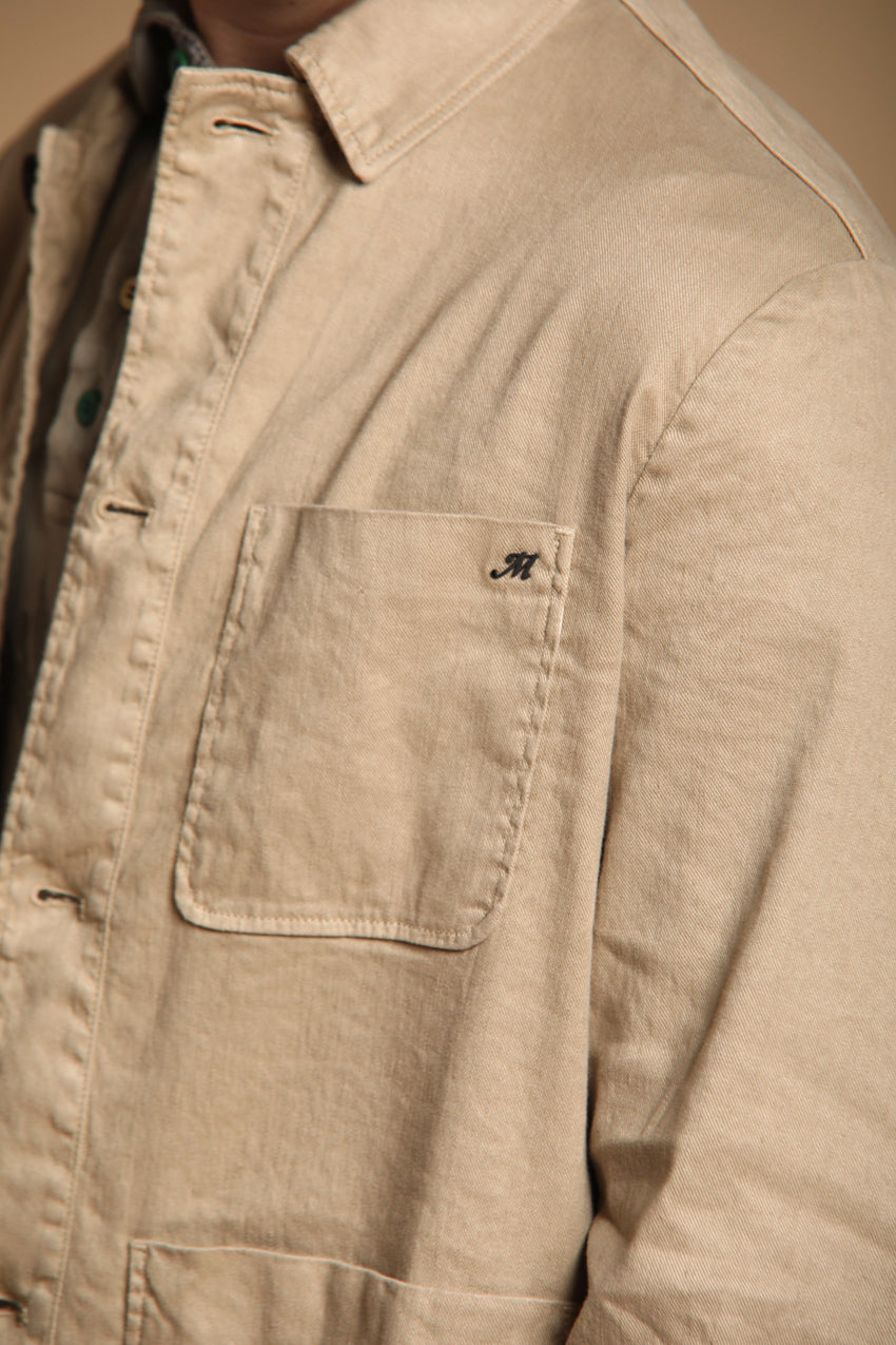 James overshirt uomo in twill di lino misto cotone