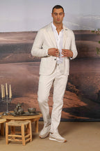 Da Vinci Summer Blazer Herren aus Leinen-Baumwoll-Twill