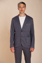 Da Vinci blazer uomo in twill di lino e cotone