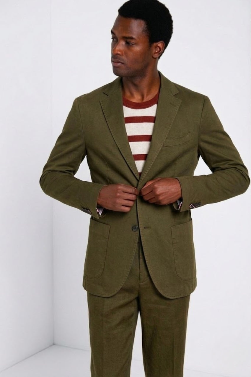 Da Vinci Blazer Herren aus Leinen- und Baumwolltwill