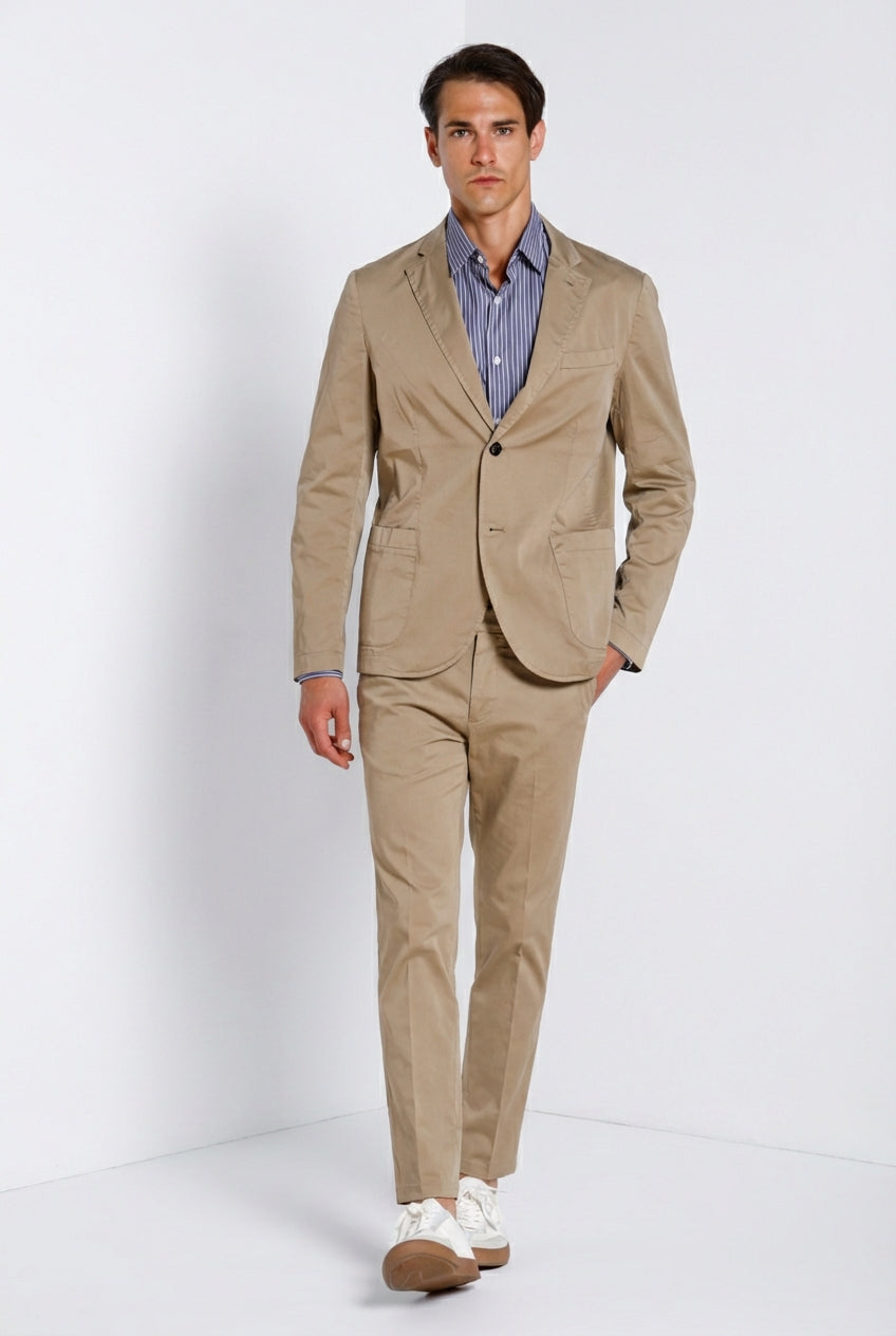 Da Vinci Travel blazer uomo in raso tecnico travel stretch