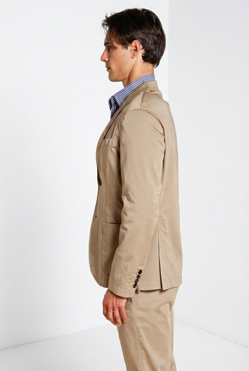 Da Vinci Travel blazer uomo in raso tecnico travel stretch