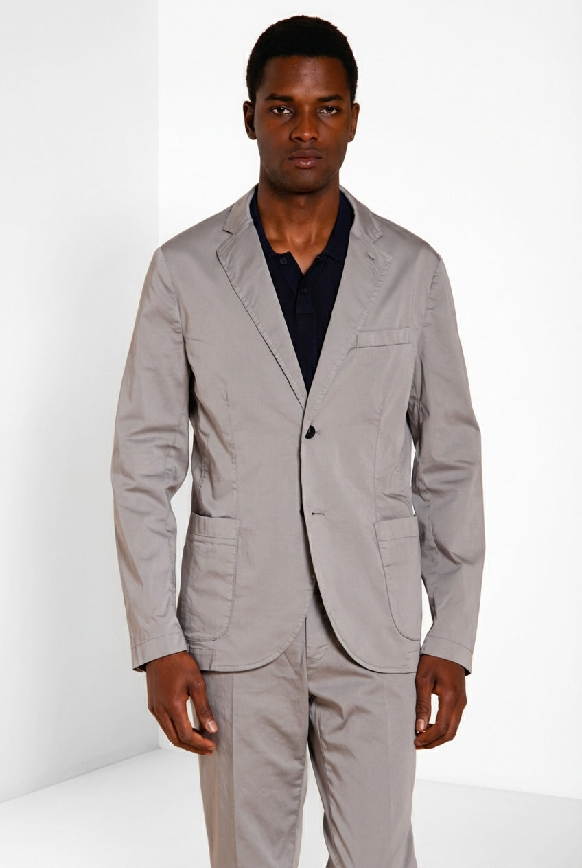 Da Vinci Travel blazer uomo in raso tecnico travel stretch