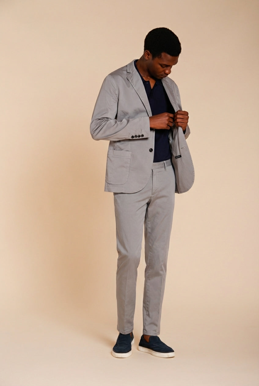 Da Vinci Travel blazer uomo in raso tecnico travel stretch