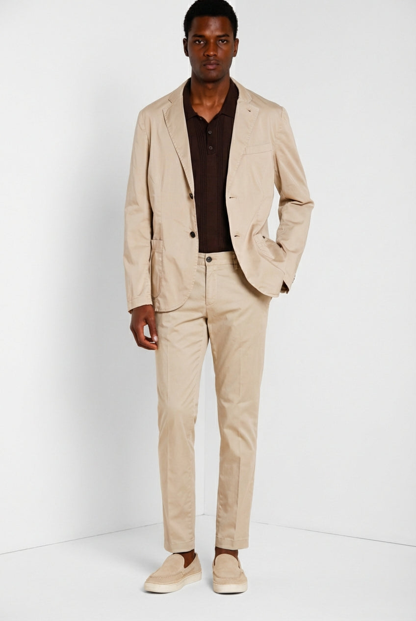Da Vinci Travel blazer uomo in raso tecnico travel stretch