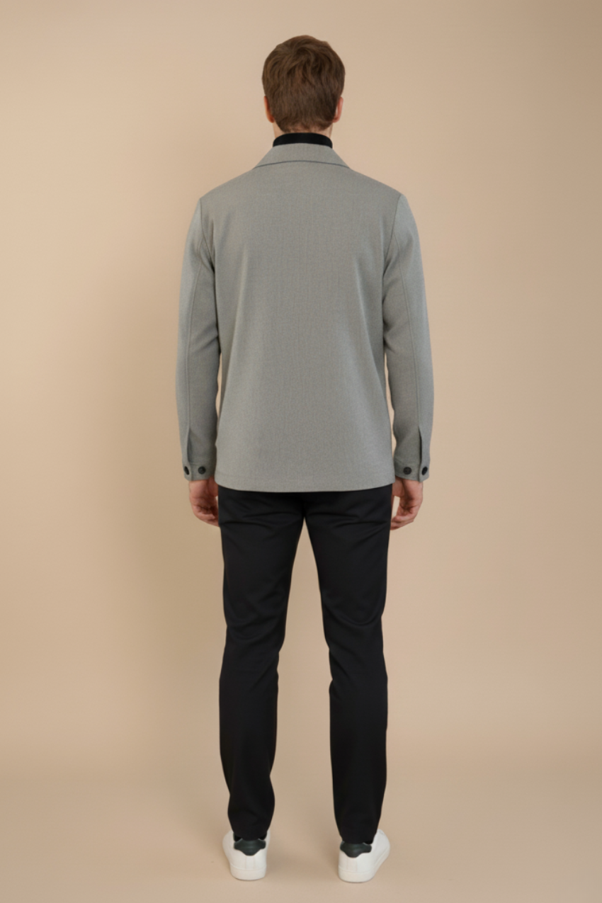 Firenze Overshirt Herren gefüttert aus einfarbiger Wolle