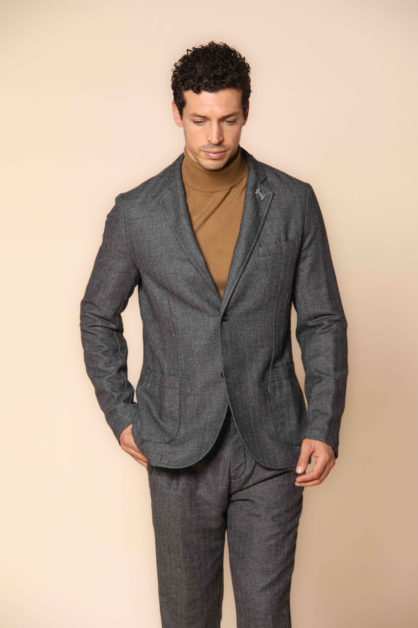 Da Vinci Herren blazer aus Flanell mit Nadelstreifen regular Fit