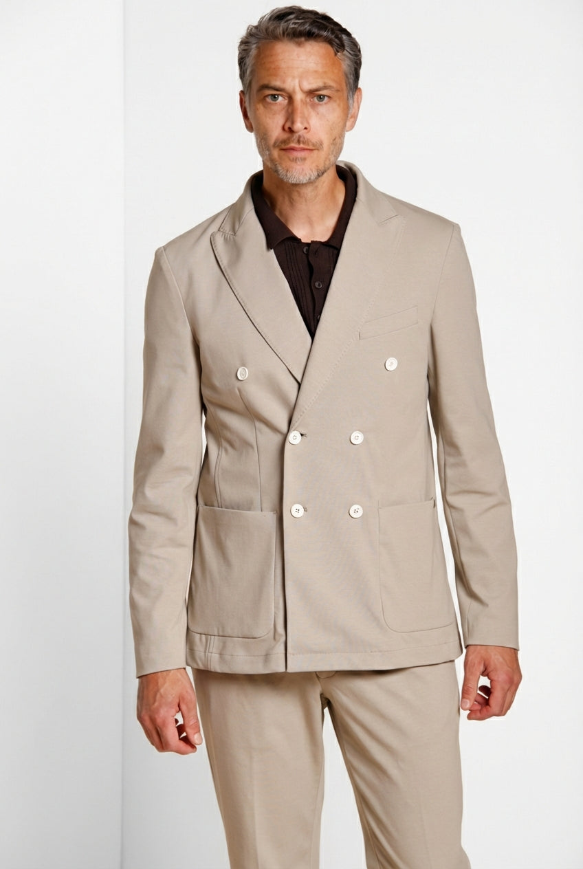 Golf Blazer Doppelreiher Herren aus Jersey