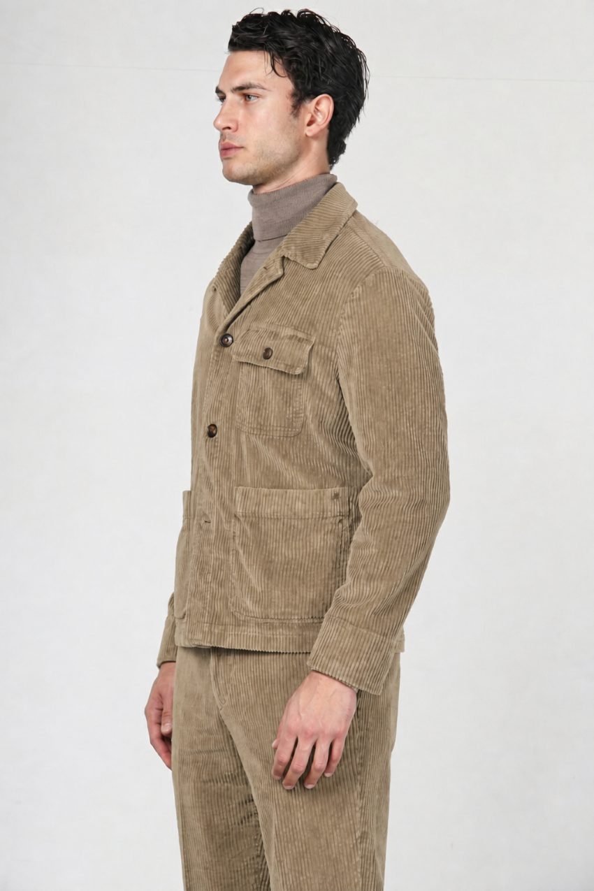 Work Jacket overshirt uomo in velluto a costa larga