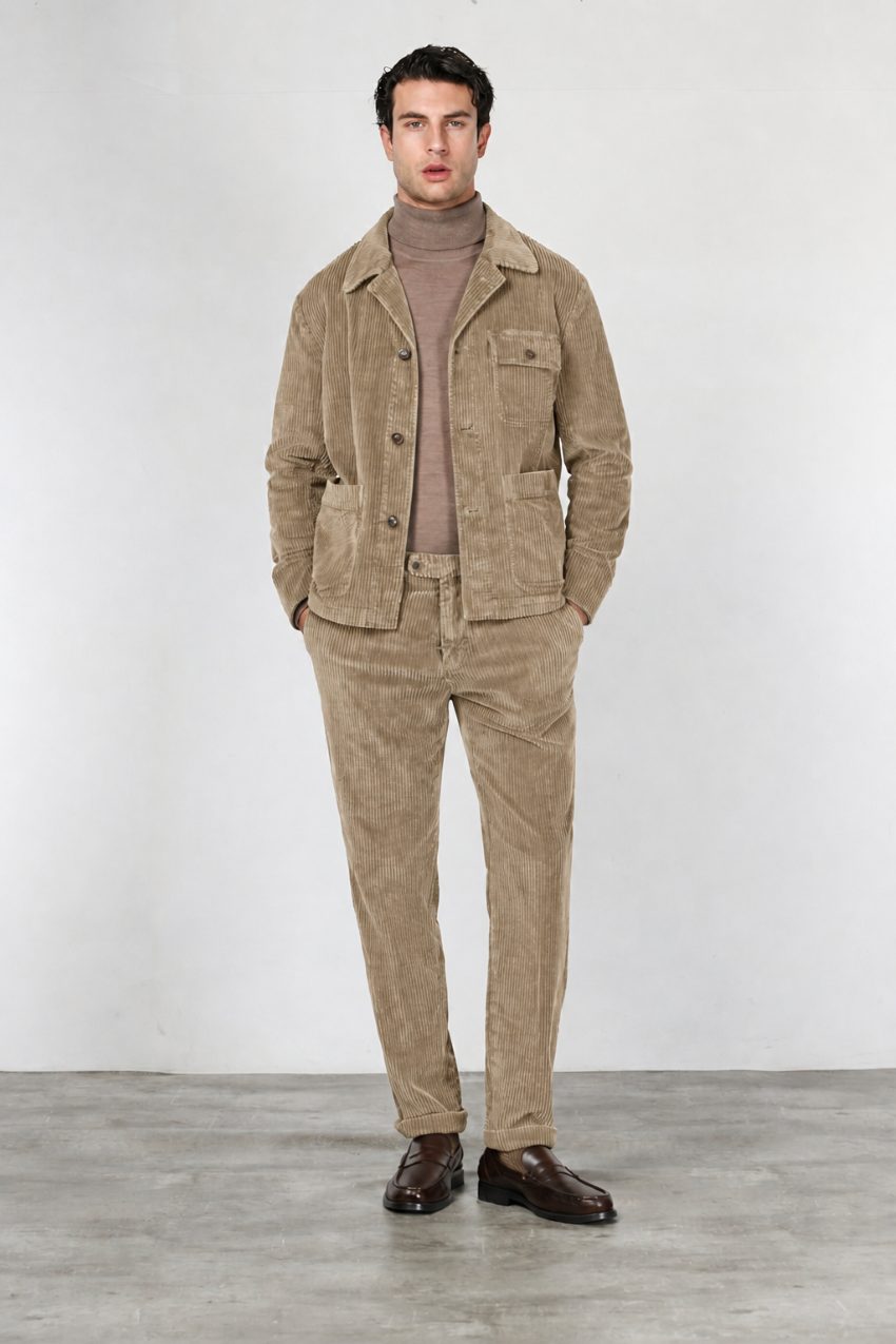 Work Jacket overshirt uomo in velluto a costa larga