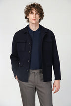 California Field Jacket uomo in lana fantasia galles