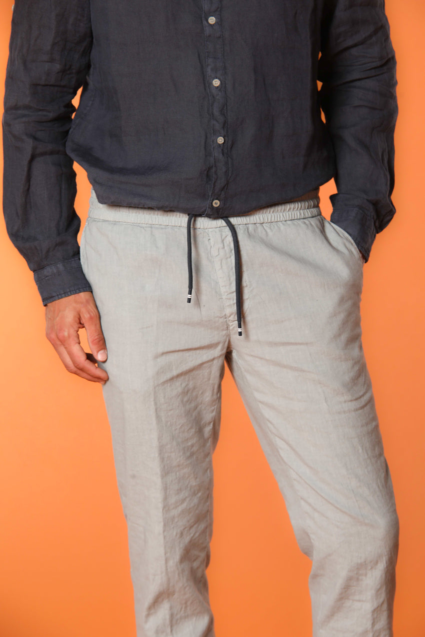 New York Sack Herren Chino Hose aus leichtem Leinen und Baumwolle Regular Fit