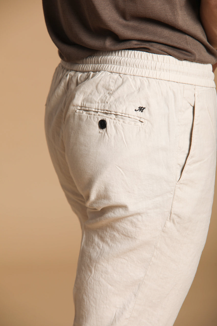 New York Sack Herren Chino Hose aus leichtem Leinen und Baumwolle Regular Fit