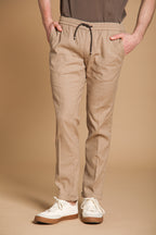 New York Sack Herren Chino Hose aus leichtem Leinen und Baumwolle Regular Fit