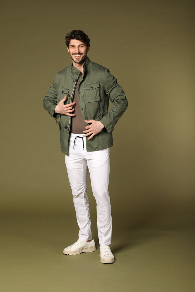 Bild 2 von Herren-Chino-Jogger, Modell New York Sack in Weiß, Regular-Fit von Mason's