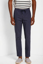 New York Sack pantalone chino jogger uomo in tela paracadute lyocell e cotone regular fit