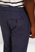 New York Sack pantalone chino jogger uomo in tela paracadute lyocell e cotone regular fit