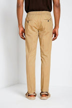 New York Sack pantalone chino jogger uomo in tela paracadute lyocell e cotone regular fit