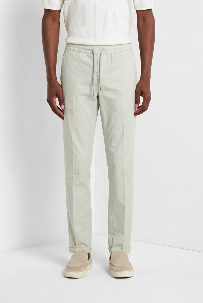 New York Sack pantalone chino jogger uomo in tela paracadute lyocell e cotone regular fit