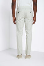 New York Sack pantalone chino jogger uomo in tela paracadute lyocell e cotone regular fit