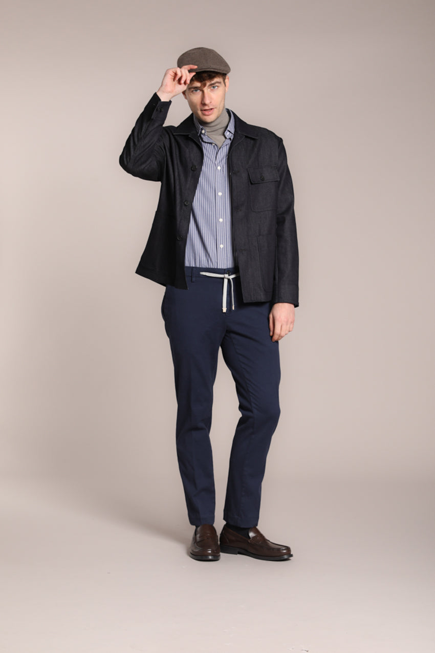 Foto 3 New York String pantalone chino jogger uomo in cotone cashmere regular fit