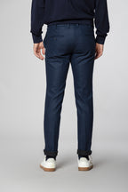 New York Sartoriale Herren Chino-Hose maßgeschneidert aus Flanell-Jersey Regular Fit