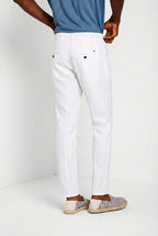 Milano Jogger Herren Chinohose aus Leinen- und Baumwolltwill extra slim fit