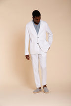 Milano Jogger Herren Chinohose aus Leinen- und Baumwolltwill extra slim fit