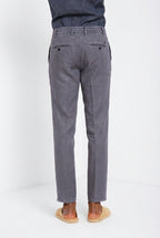 Milano Jogger pantalone chino uomo in twill di lino e cotone extra slim fit