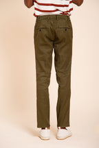 Milano Jogger pantalone chino uomo in twill di lino e cotone extra slim fit