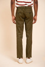 Milano Jogger pantalone chino uomo in twill di lino e cotone extra slim fit