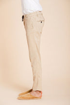 Milano Jogger Herren Chinohose aus Twill aus Leinen und Baumwolle extra slim fit