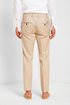 Milano Jogger Herren Chinohose aus Twill aus Leinen und Baumwolle extra slim fit