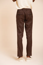 Milano Jogger Hose Chino Herren aus Twill von Leinen und Baumwolle extra slim fit