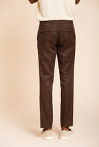 Milano Jogger Herren Chinohose Herren aus Twill von Leinen und Baumwolle extra slim fit