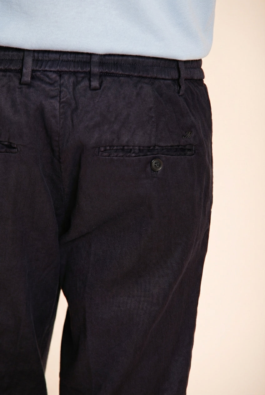 Milano Jogger Herren Chinohose aus Leinen- und Baumwolltwill extra slim fit
