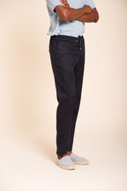 Milano Jogger pantalone chino uomo in twill di lino e cotone extra slim fit