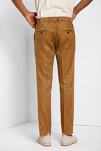 Milano Jogger pantalone chino uomo in twill di lino e cotone extra slim fit