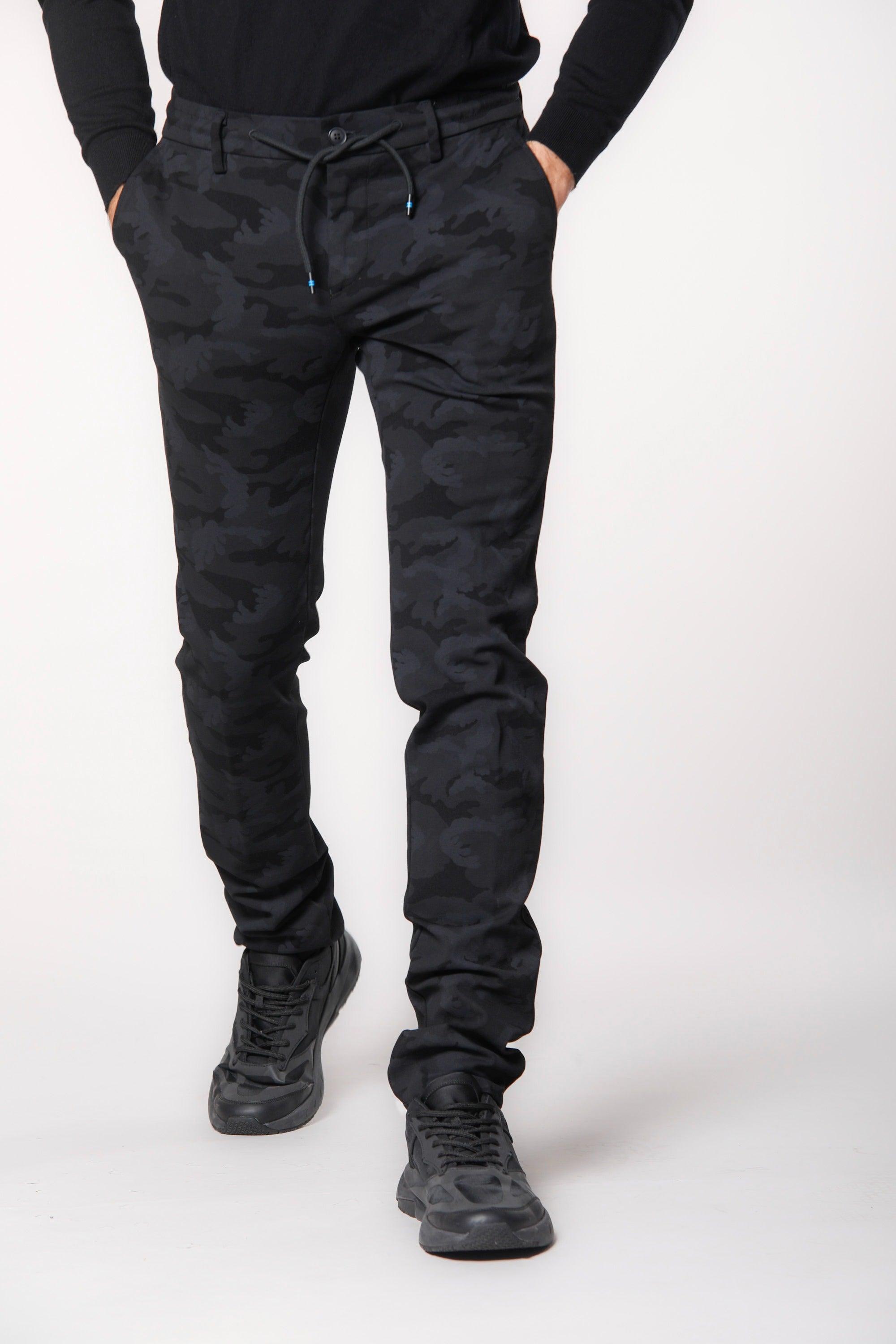 Milano Jogger Herren-Chino-hose aus Viskose mit Camouflage-Muster extra slim Fit