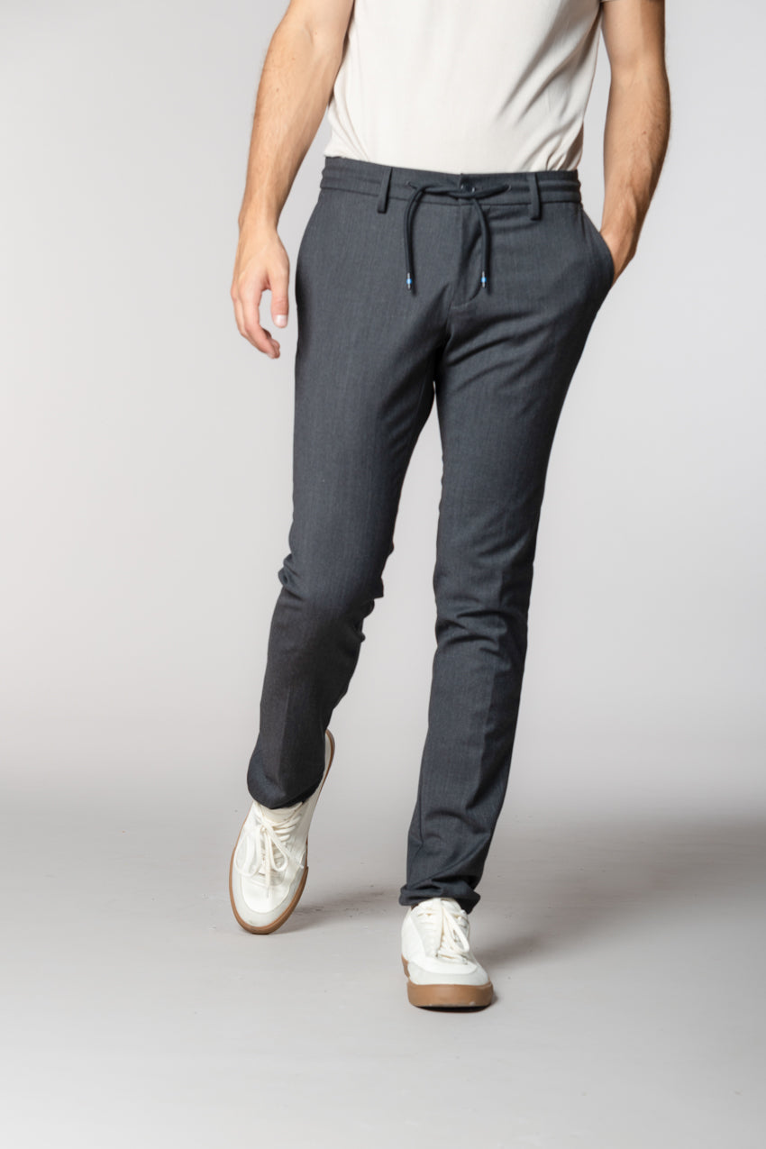 Milano Jogger Herren Chinohose aus Wolle extra slim fit